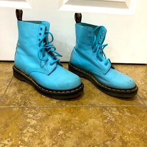 Blue doc Marten boots!